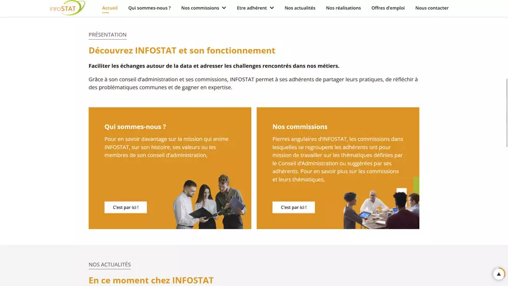 INFOSTAT Website Redesign - INFOSTAT project preview