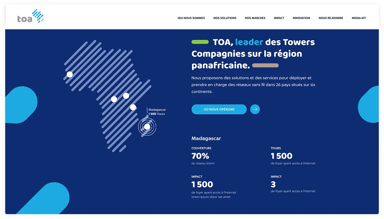 TOA Corporate Website - TOA project preview